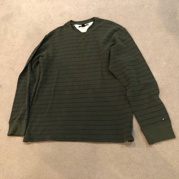 Tommy Hilfiger XL striped and Pronto Sweater Dressy Silk MockTurtle neck - Picture 4 of 4